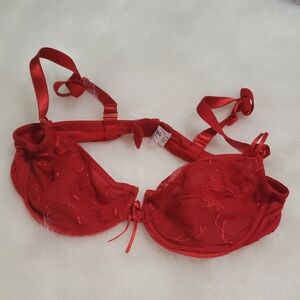 Elegant Red Lace Bra